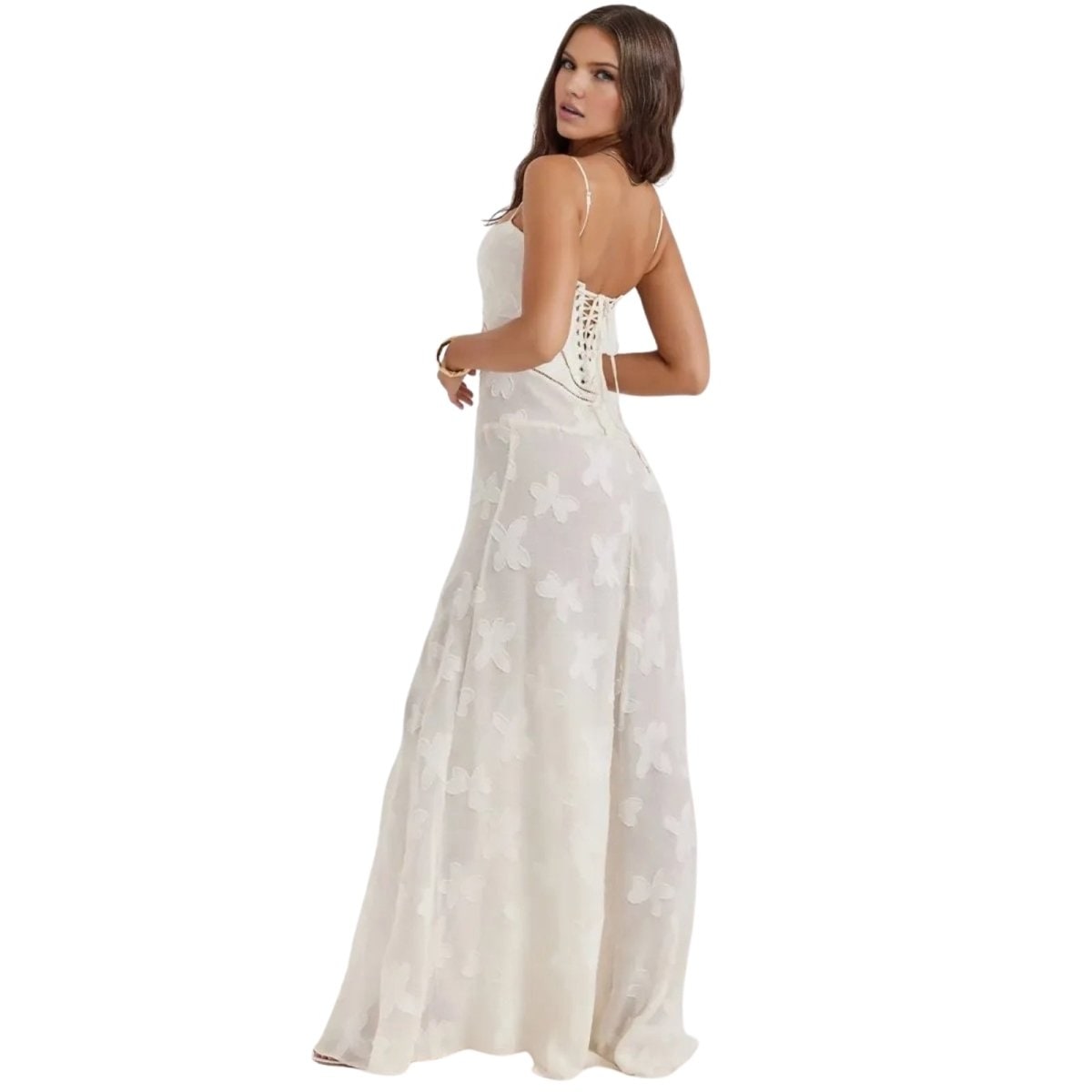 Abito Maxi Donna Corsetto Schiena Allacciata - Image 4