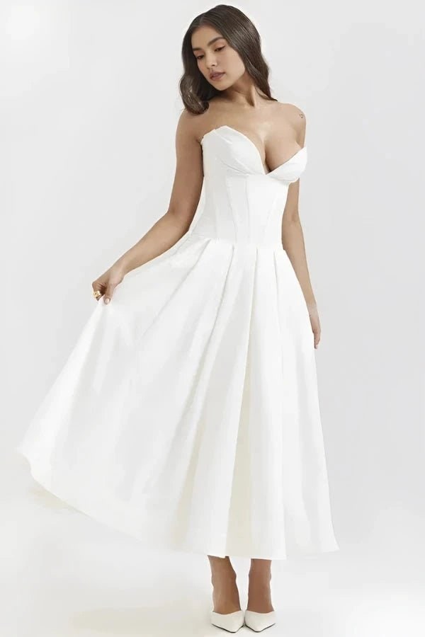 Abito Midi Donna Corpetto Scolpito - Image 10