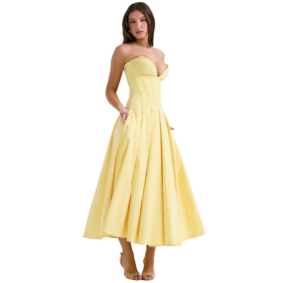 Abito Midi Donna Corpetto Scolpito - Image 21