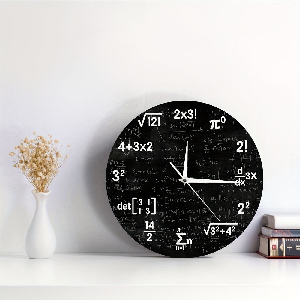 MathMirror - Orologio da parete acrilico silenzioso con formule matematiche