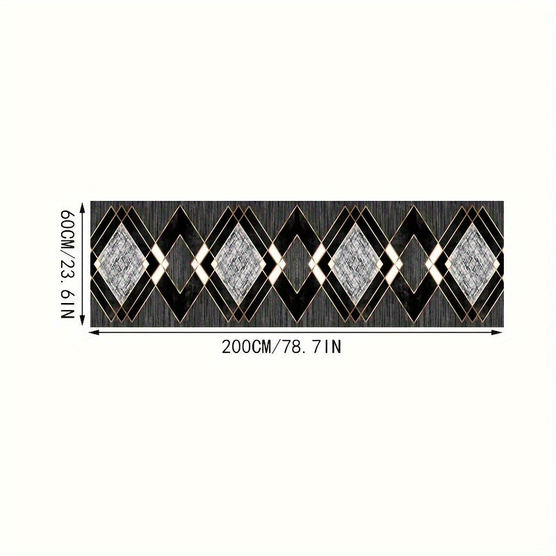 Passadeira Vintage de Veludo Cristal para Corredor – Tapetes Macios e Laváveis para Corredor, Cozinha e Lavandaria Interior/Exterior