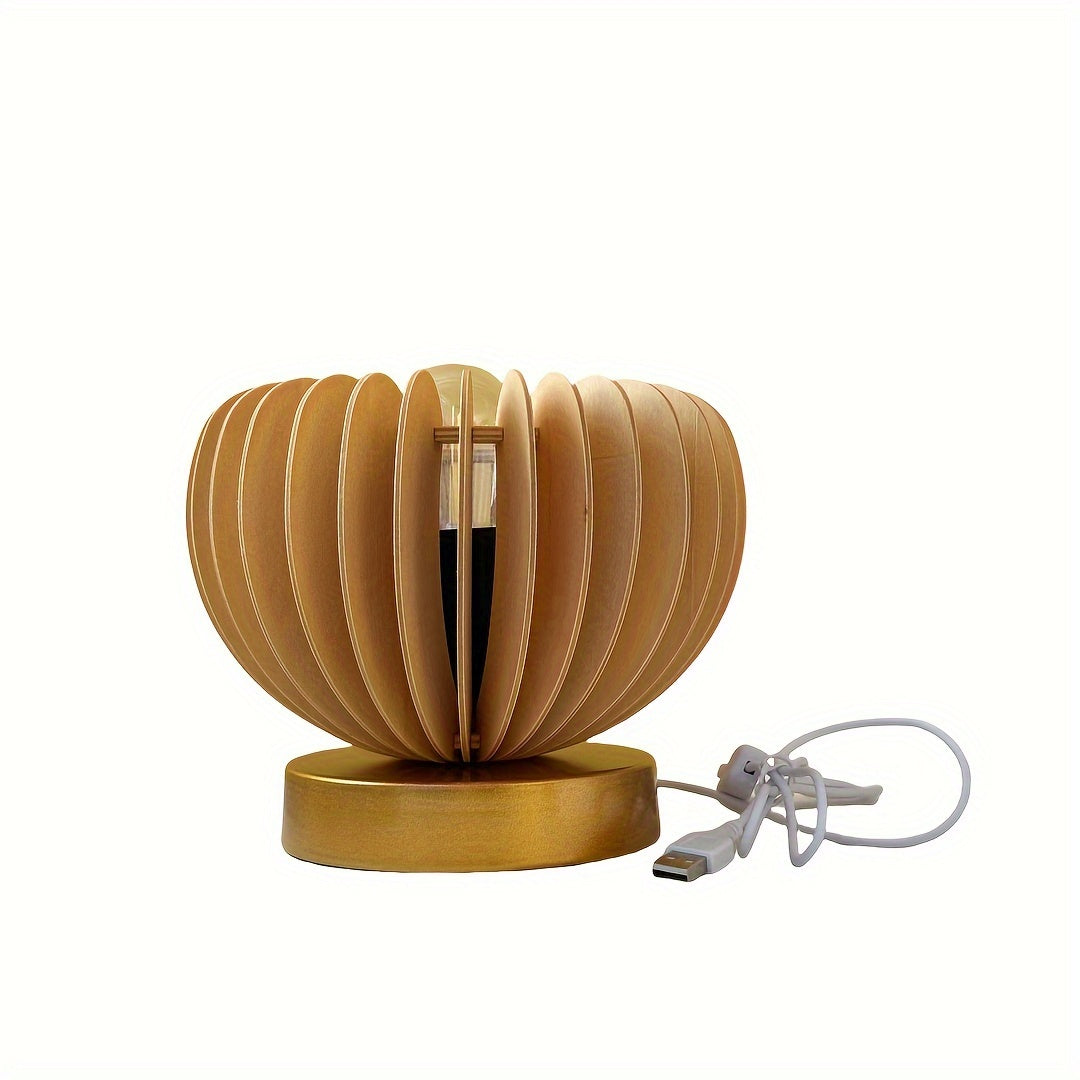 LightPumpkin - Lampada da tavolo moderna a forma di zucca con connessione USB