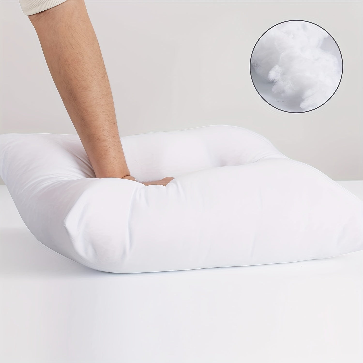 6 Pieces White Premium Waterproof Pillow Inserts - Soft, Durable Cushions for Sofa and Living Room Decoration