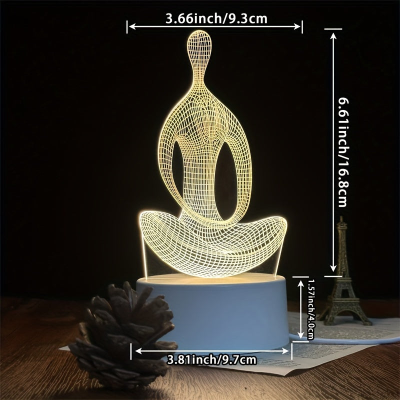 ZenLight - 3D Yoga Night Light with USB Connection