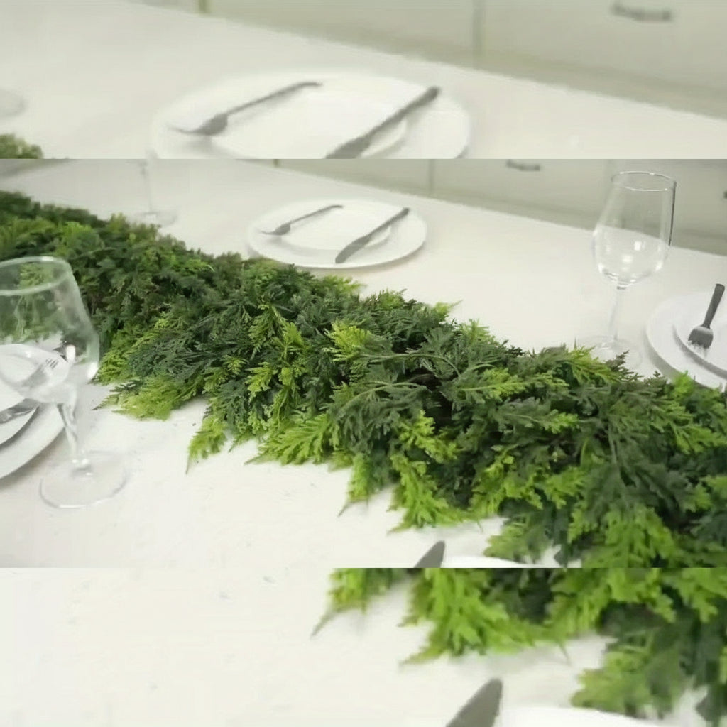 Christmas Decoration Green Garland Artificial Evergreen Hanging Decor