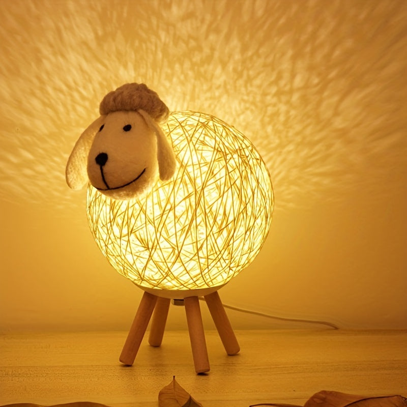 SheepGlow - Charming Sheep-Shaped USB Night Light, Dimmable and Adjustable