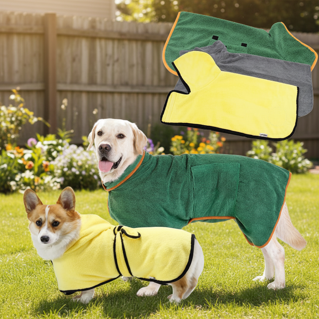 Accappatoio Cane Assorbente Asciugatura Rapida - Image 1