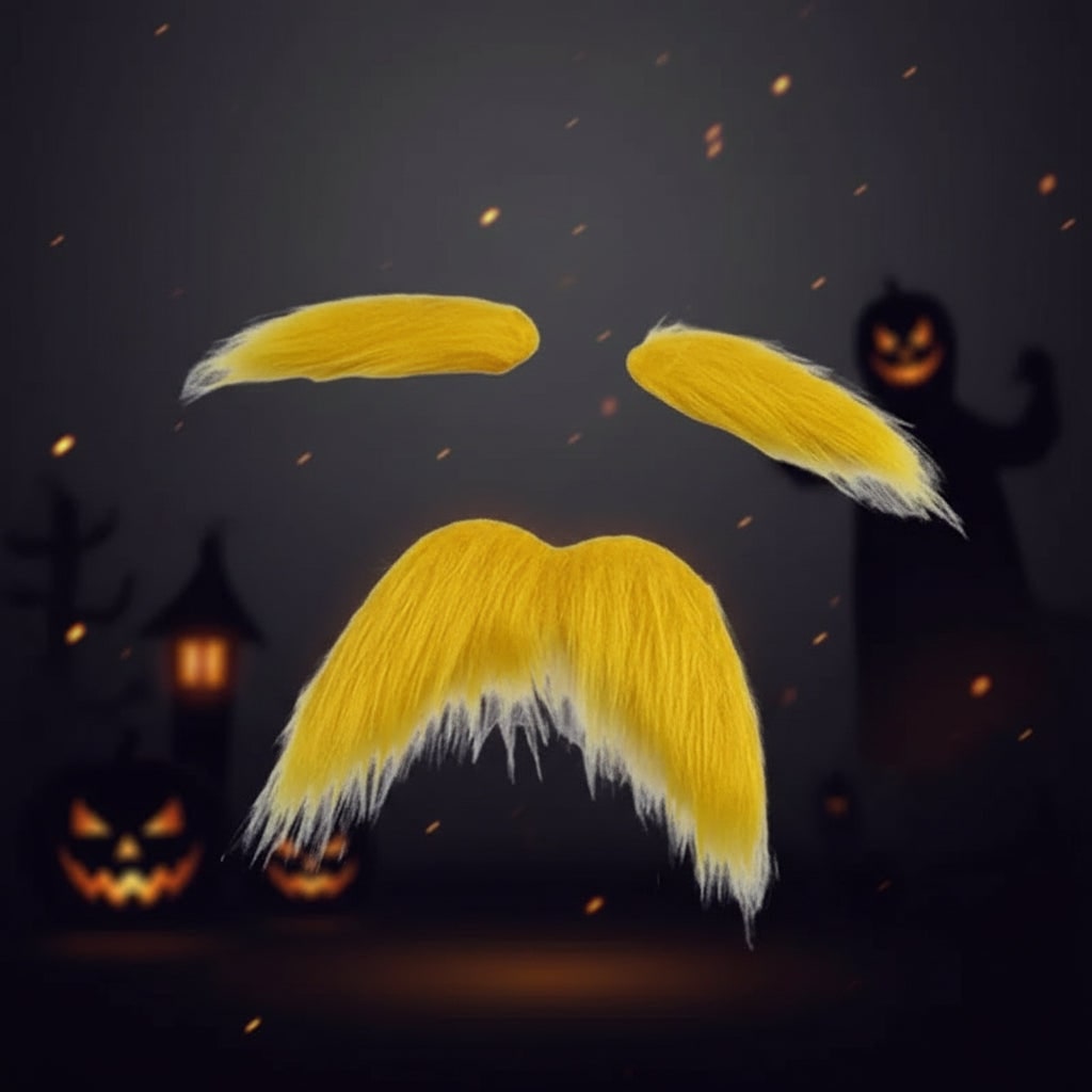 Accessori Halloween Set Baffi Sopracciglia Costume Divertente - Image 2