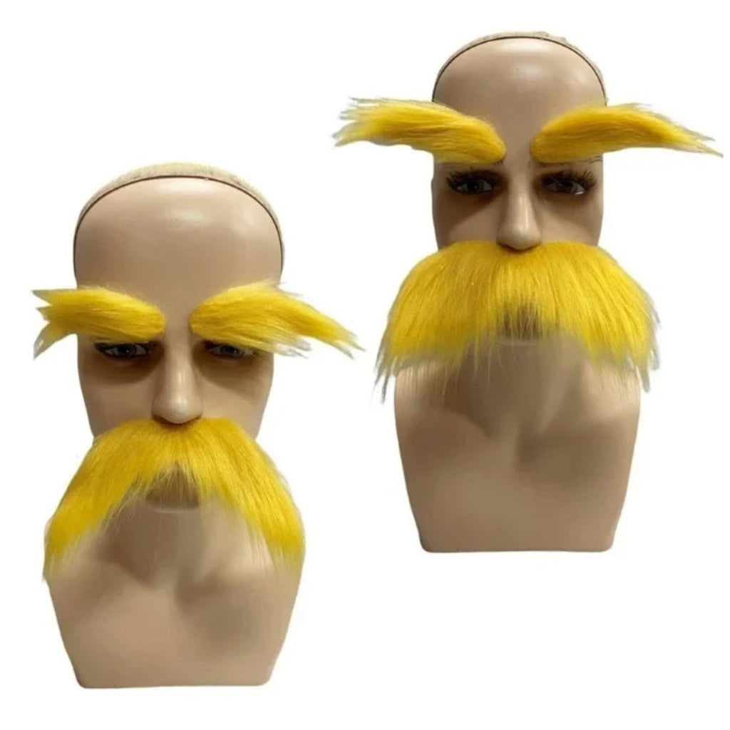 Accessori Halloween Set Baffi Sopracciglia Costume Divertente - Image 3