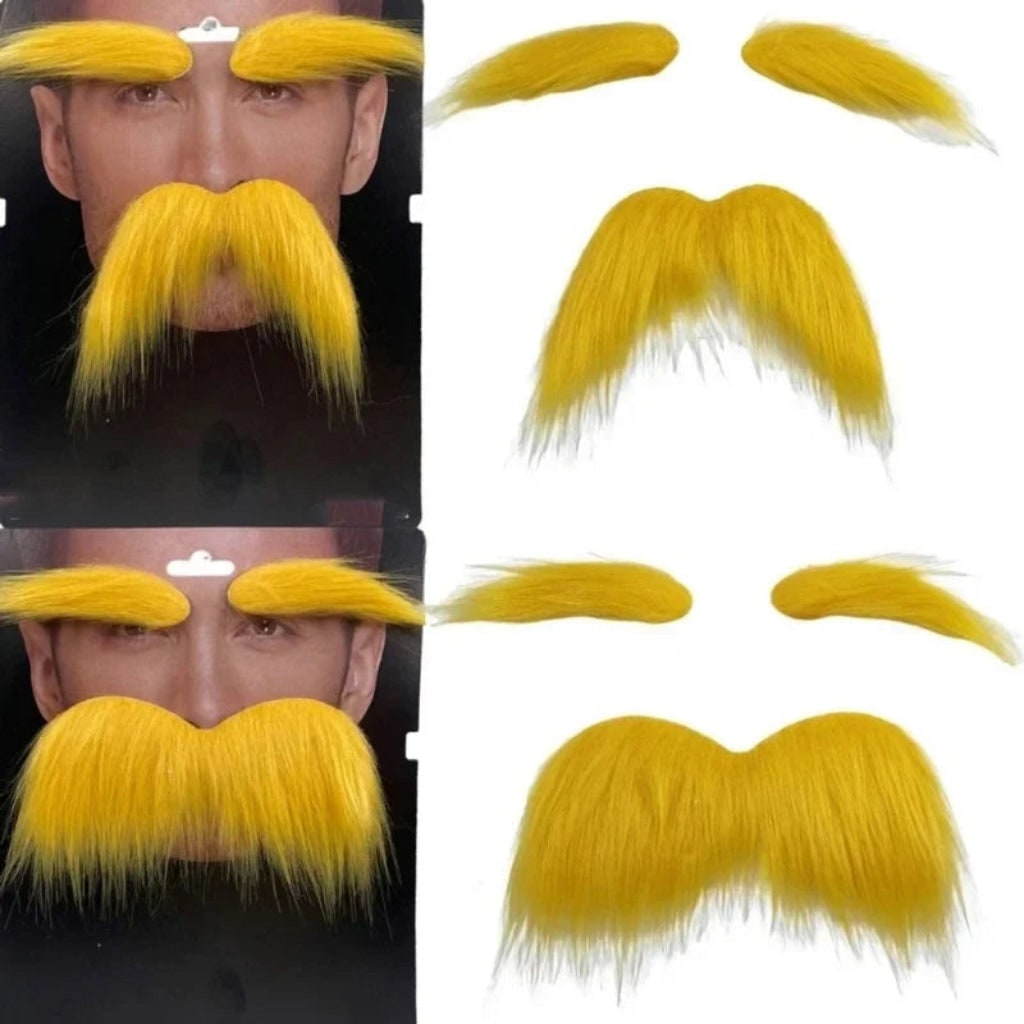 Accessori Halloween Set Baffi Sopracciglia Costume Divertente - Image 5