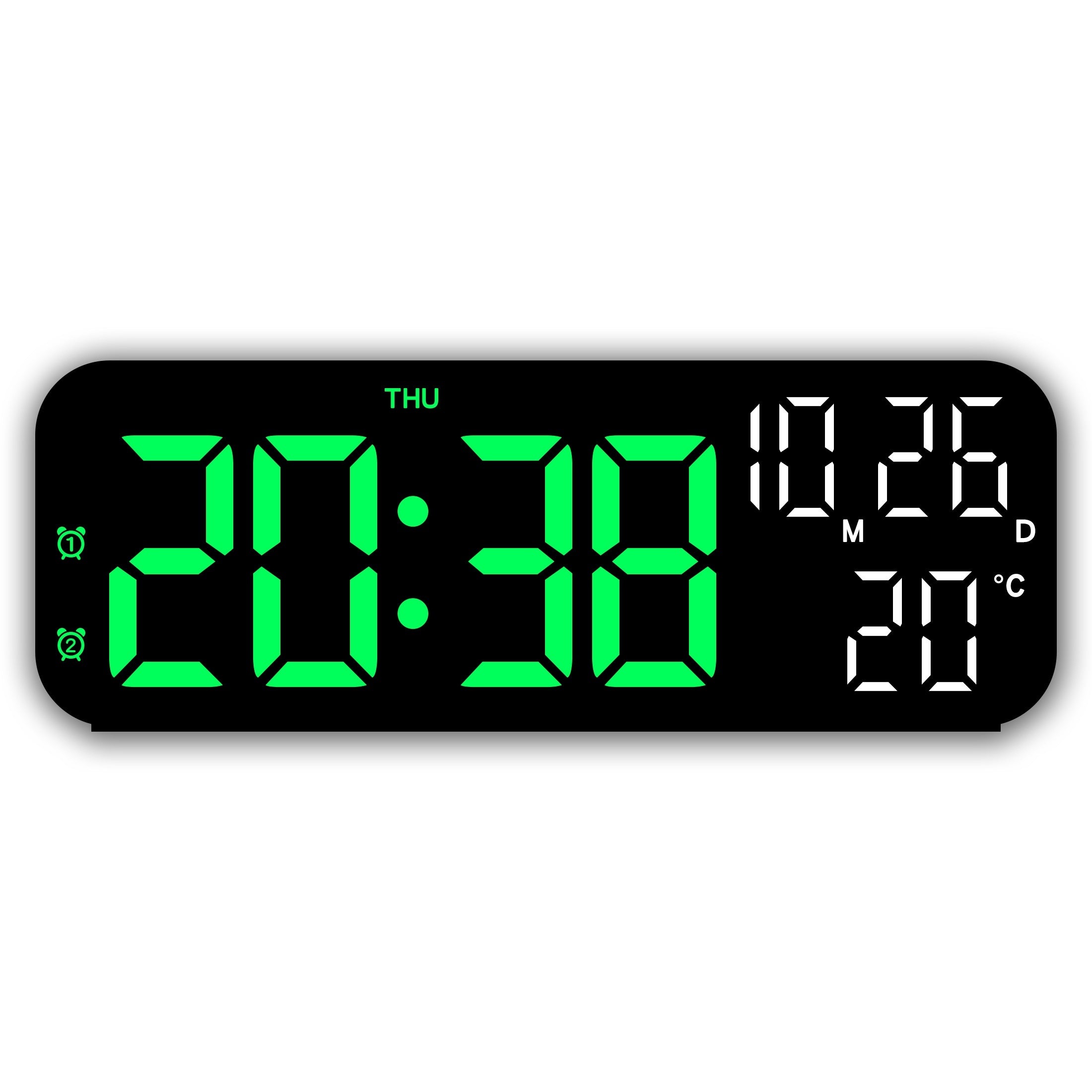 DeskTime - Orologio da tavolo digitale USB con visualizzazione di data e temperatura