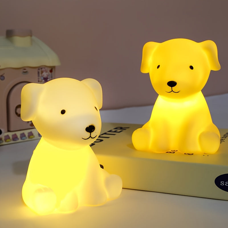 PuppyGlow - Lampada per cani in stile cartone animato carina con luce calda per decorazione della stanza