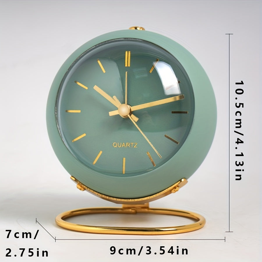 EleganceTime - Sveglia al quarzo elegante con cornice in metallo