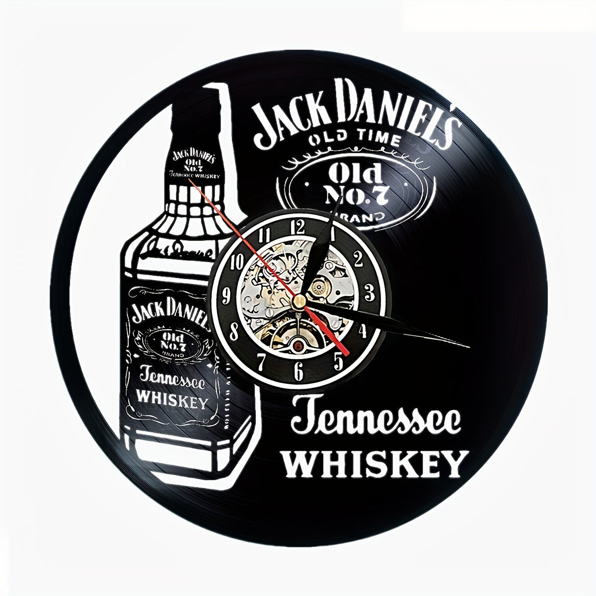 Vinyl Record Wandklok - Whisky Thema, Stil, Voor Woonkamer en Kantoor Decoratie