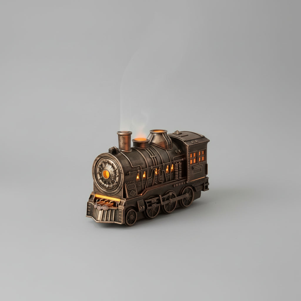 Decorative Steam Locomotive Aroma Night Light Humidifier