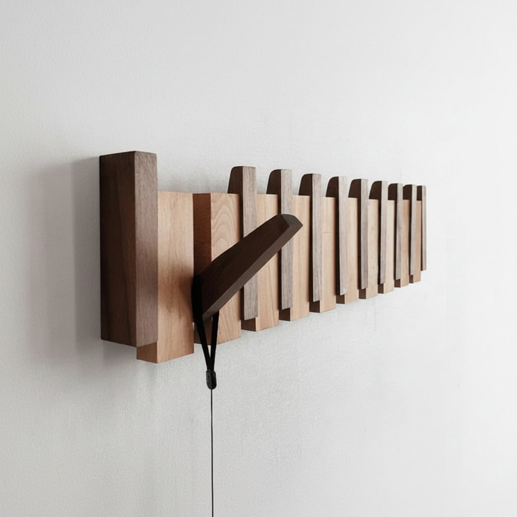 Appendiabiti Legno Parete Design Multi Gancio - Image 4