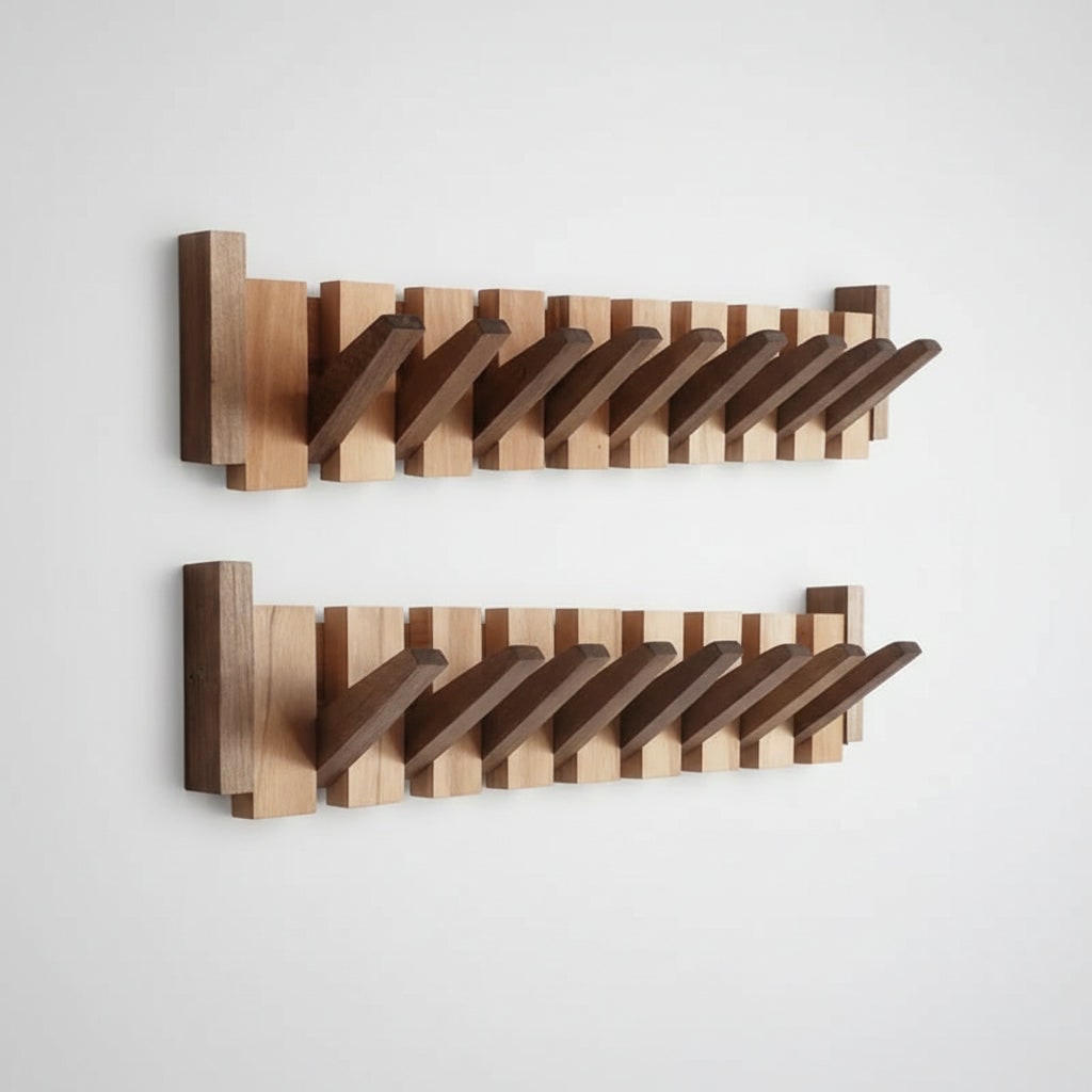 Appendiabiti Legno Parete Design Multi Gancio - Image 8