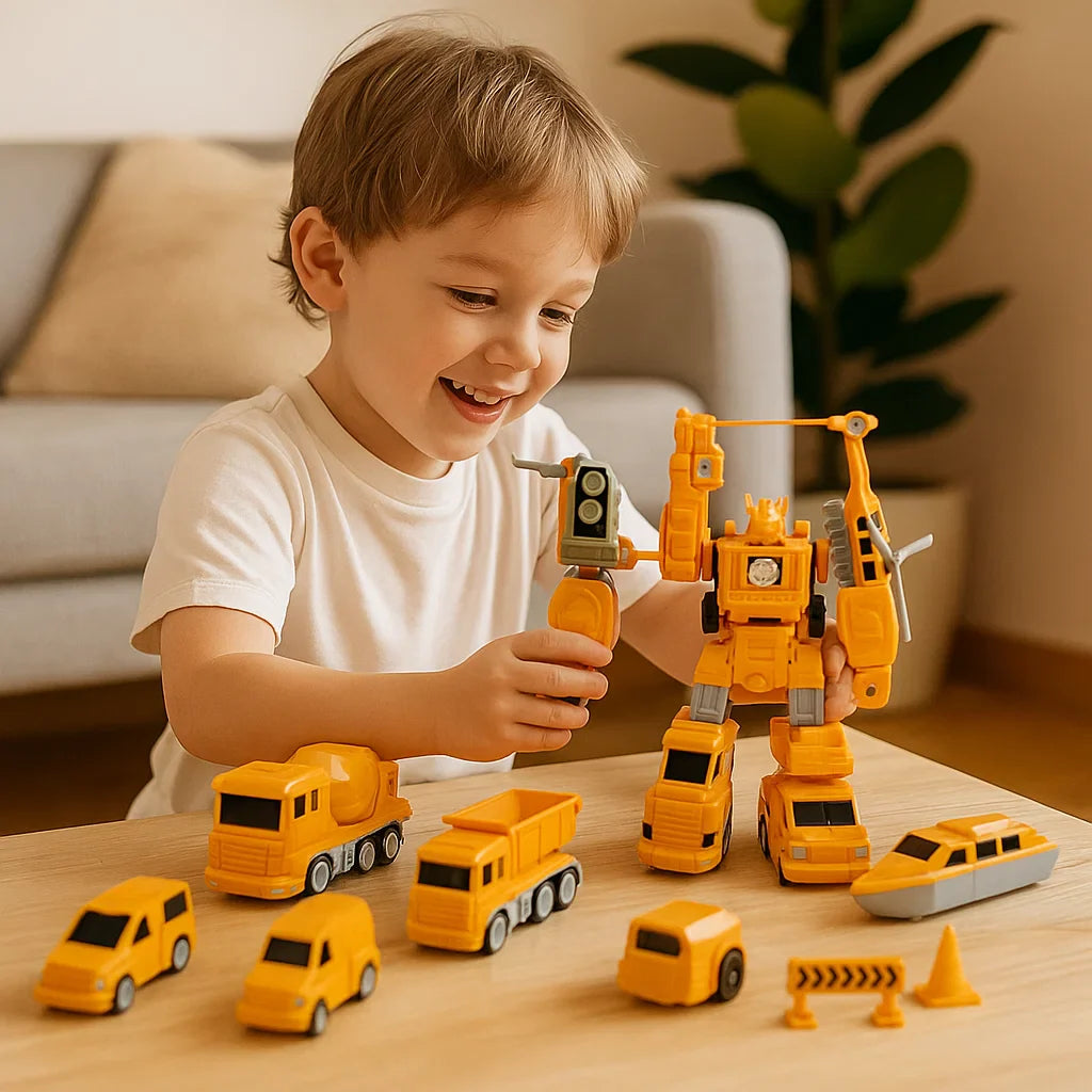 Magnetic Construction Toy 2in1 Transformable Vehicle Robot
