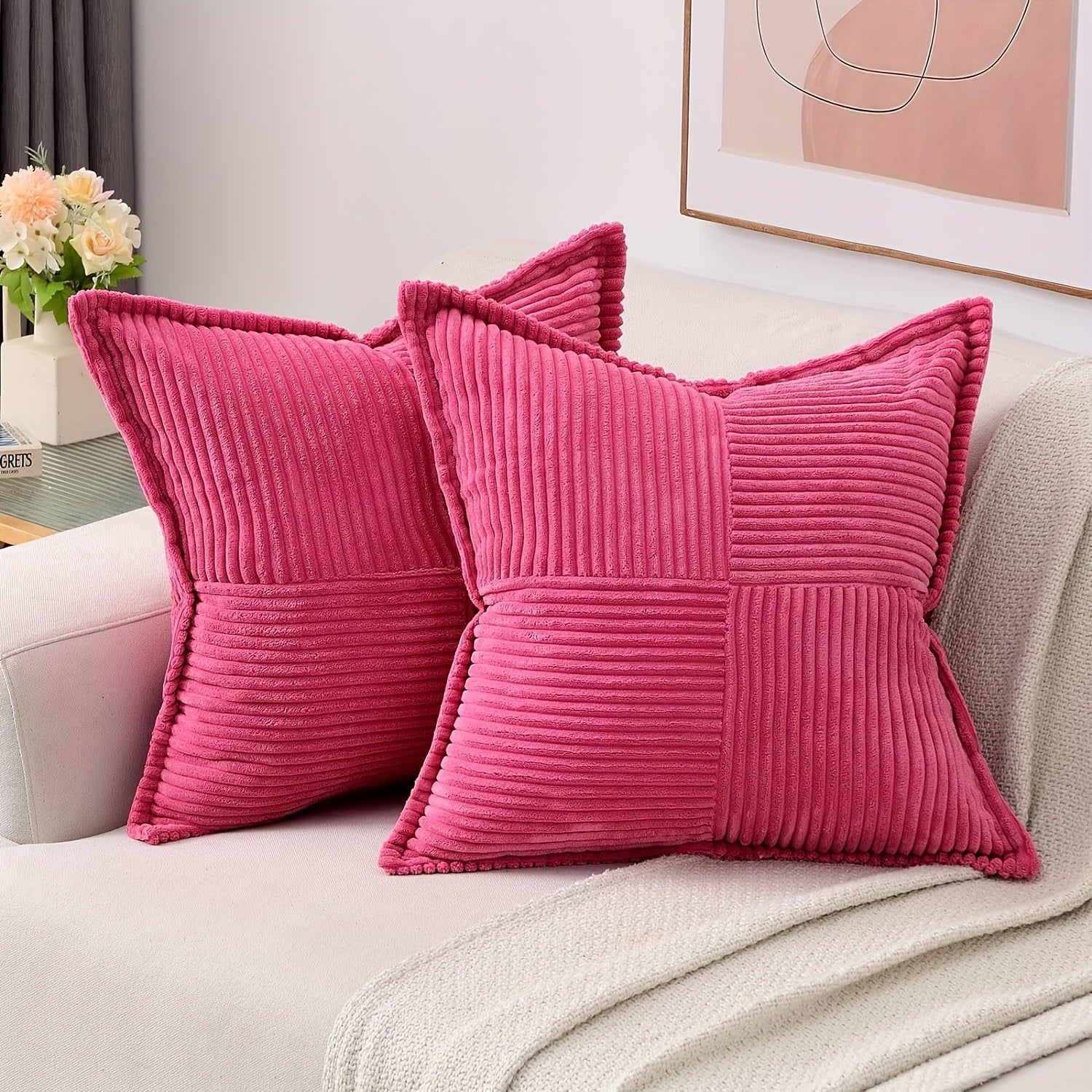 Funda de Cojín de Poliéster - Funda de Cojín Decorativa Simple y Estilosa para Dormitorio, Sofá y Sala de Estar