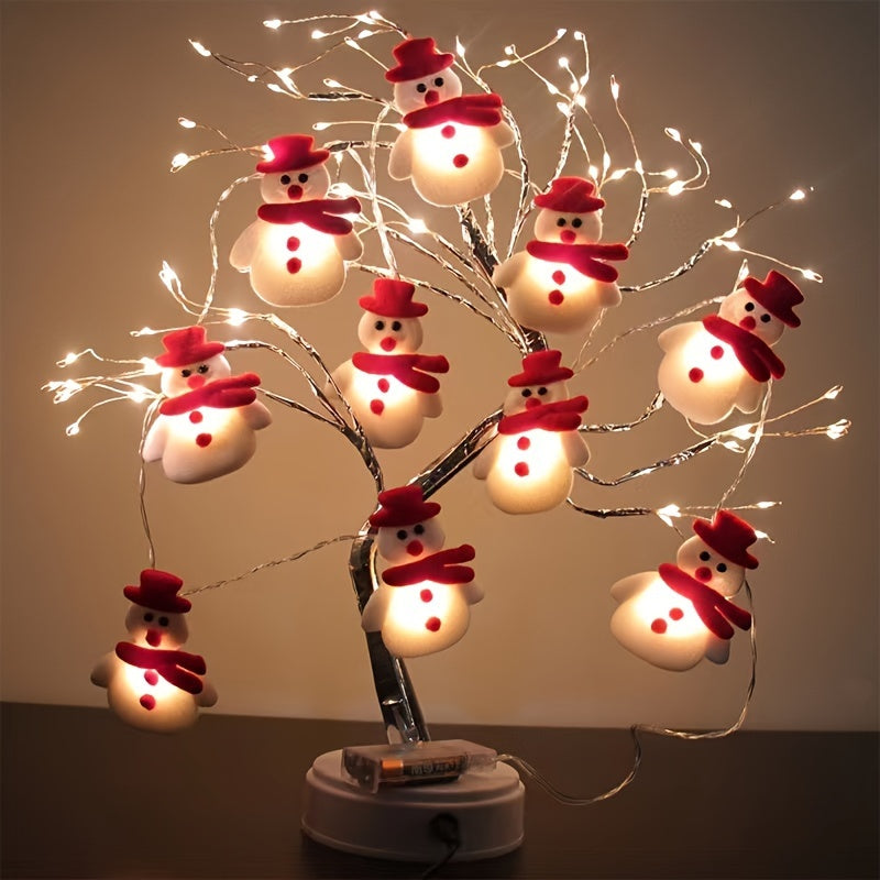 SnowGlow - Ghirlanda luminosa LED Pupazzo di neve in peluche 1,5 metri