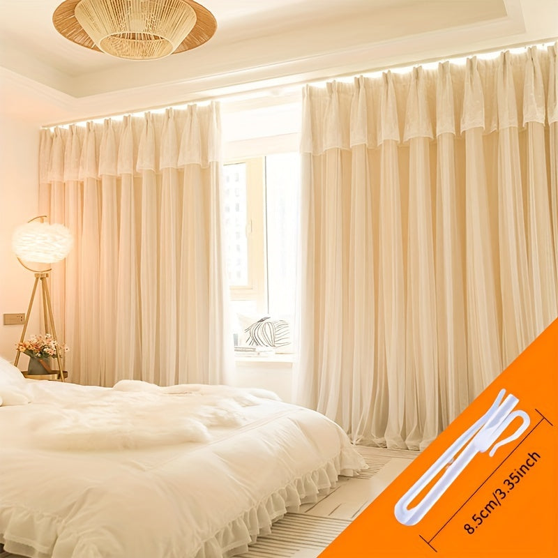 2 Piezas Cortinas Opacas Estilo Princesa Francesa - Cortinas para Privacidad para Dormitorio y Sala de Estar