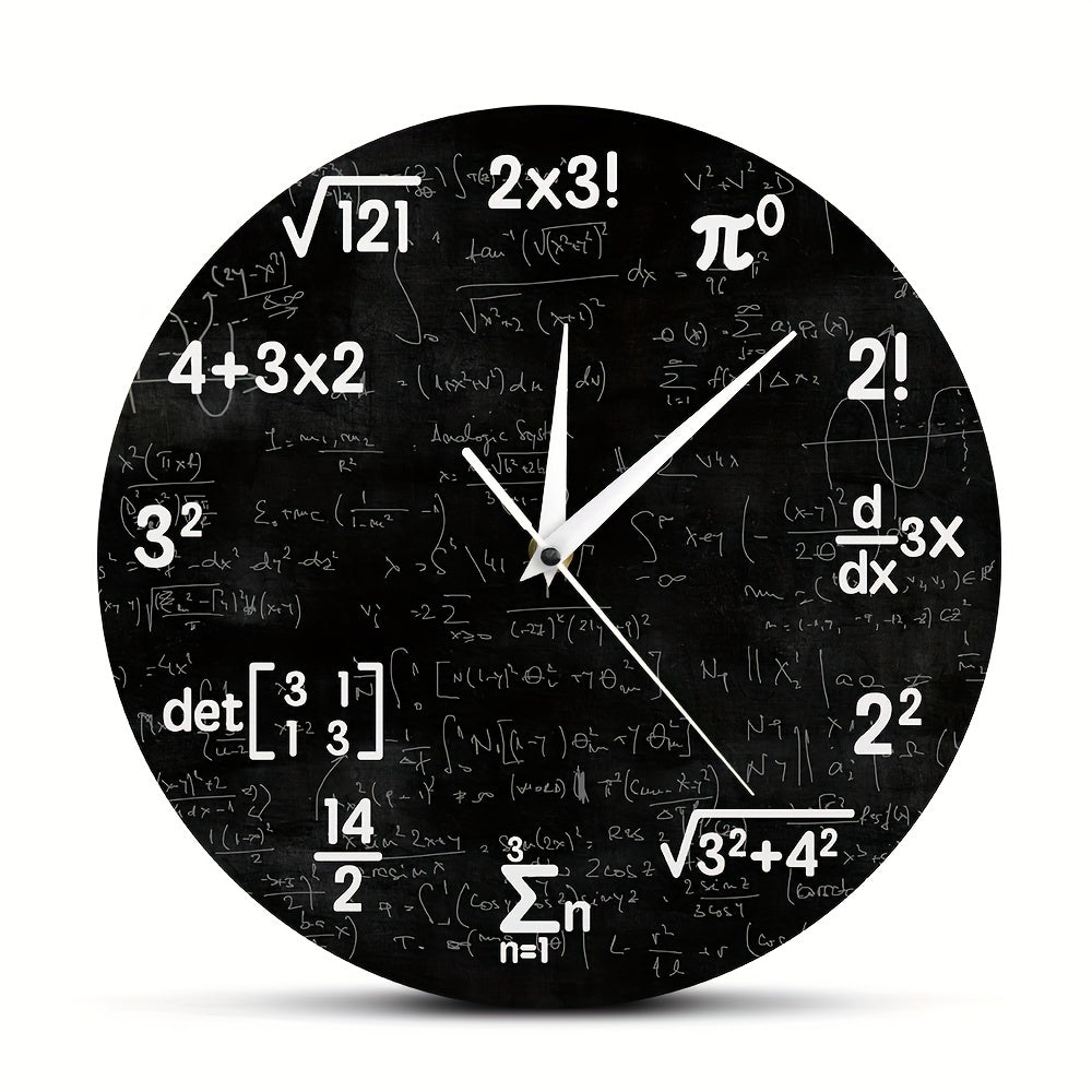 MathMirror - Orologio da parete acrilico silenzioso con formule matematiche