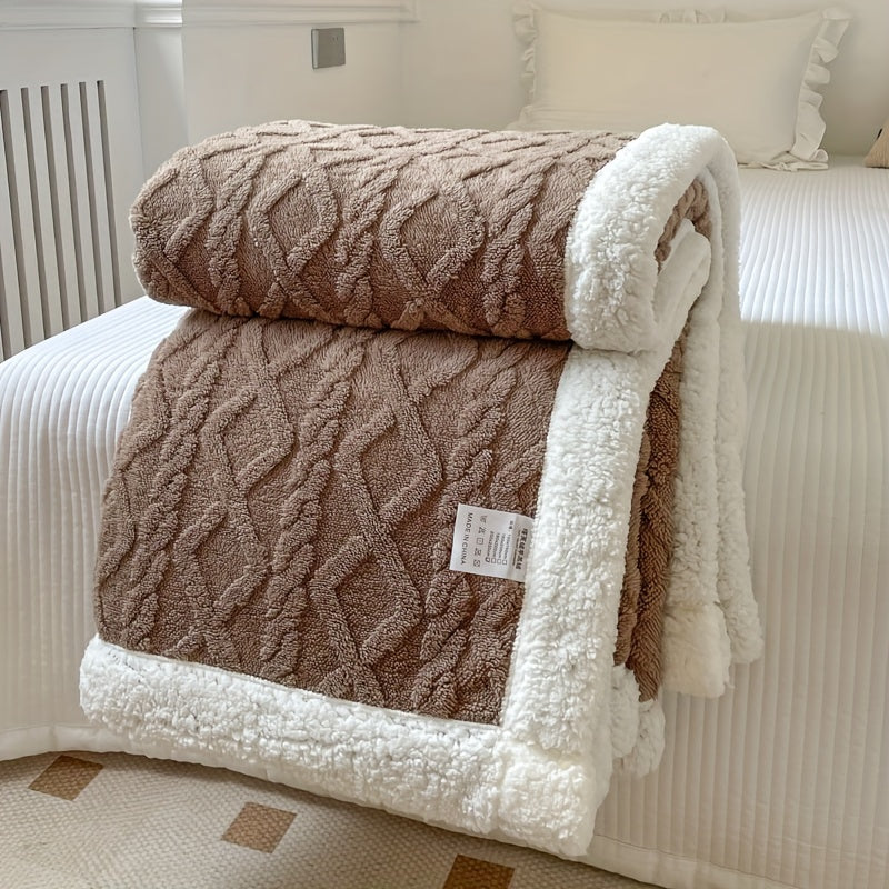 Coperta in pile reversibile a 1 pezzo - Coperta per divano più spessa per autunno e inverno, adatta per tutte le stagioni