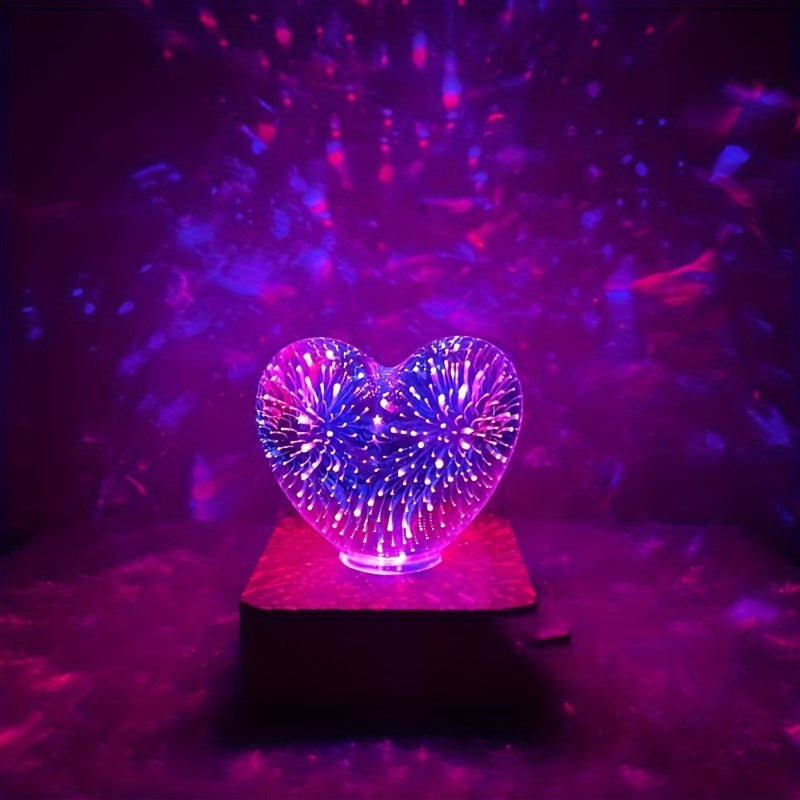 FireworkLight - 3D LED Love Heart Firework Night Light
