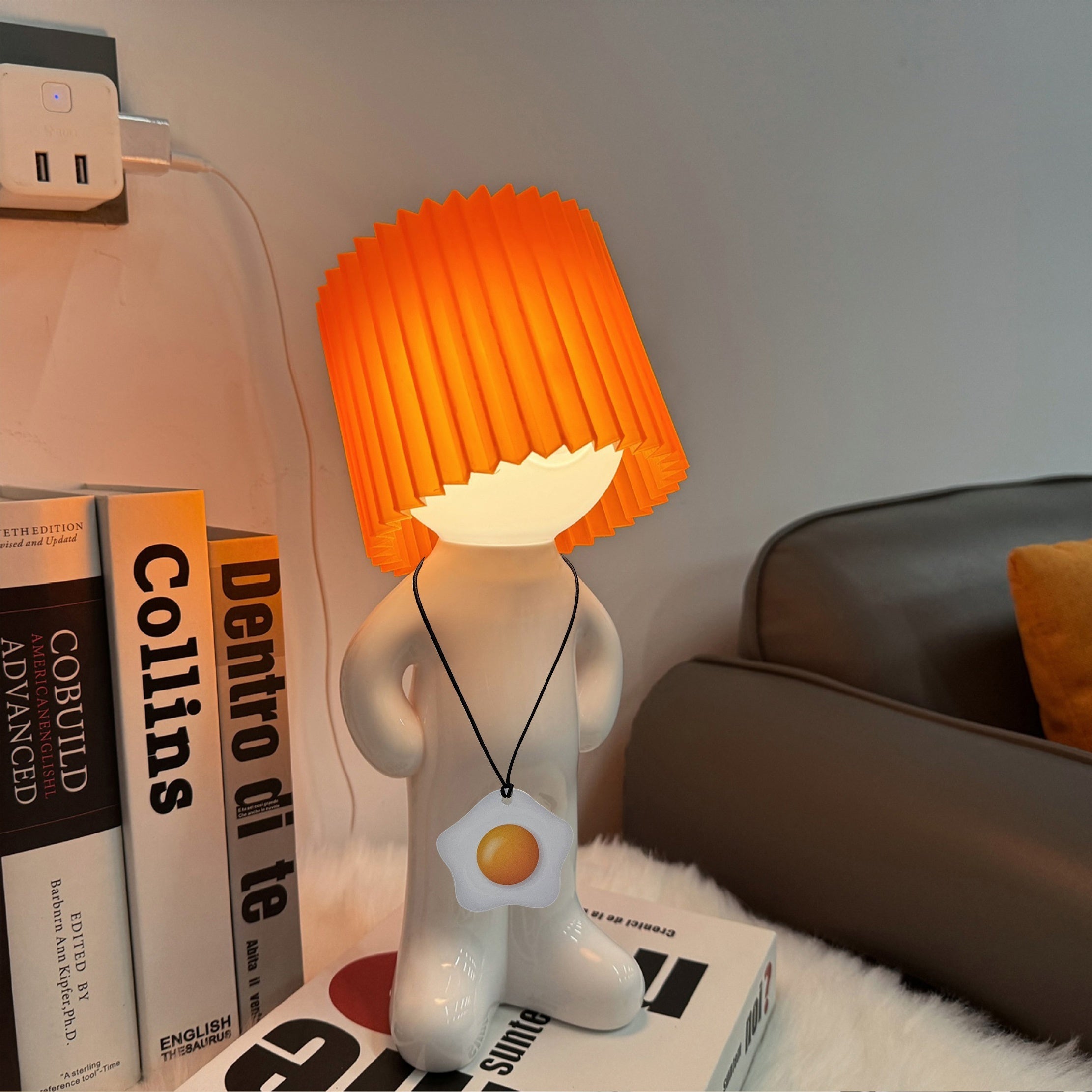 GlowCraft - Candeeiro de Mesa Regulável em Acrílico com Iluminação LED e Controlo por Botão Pressão