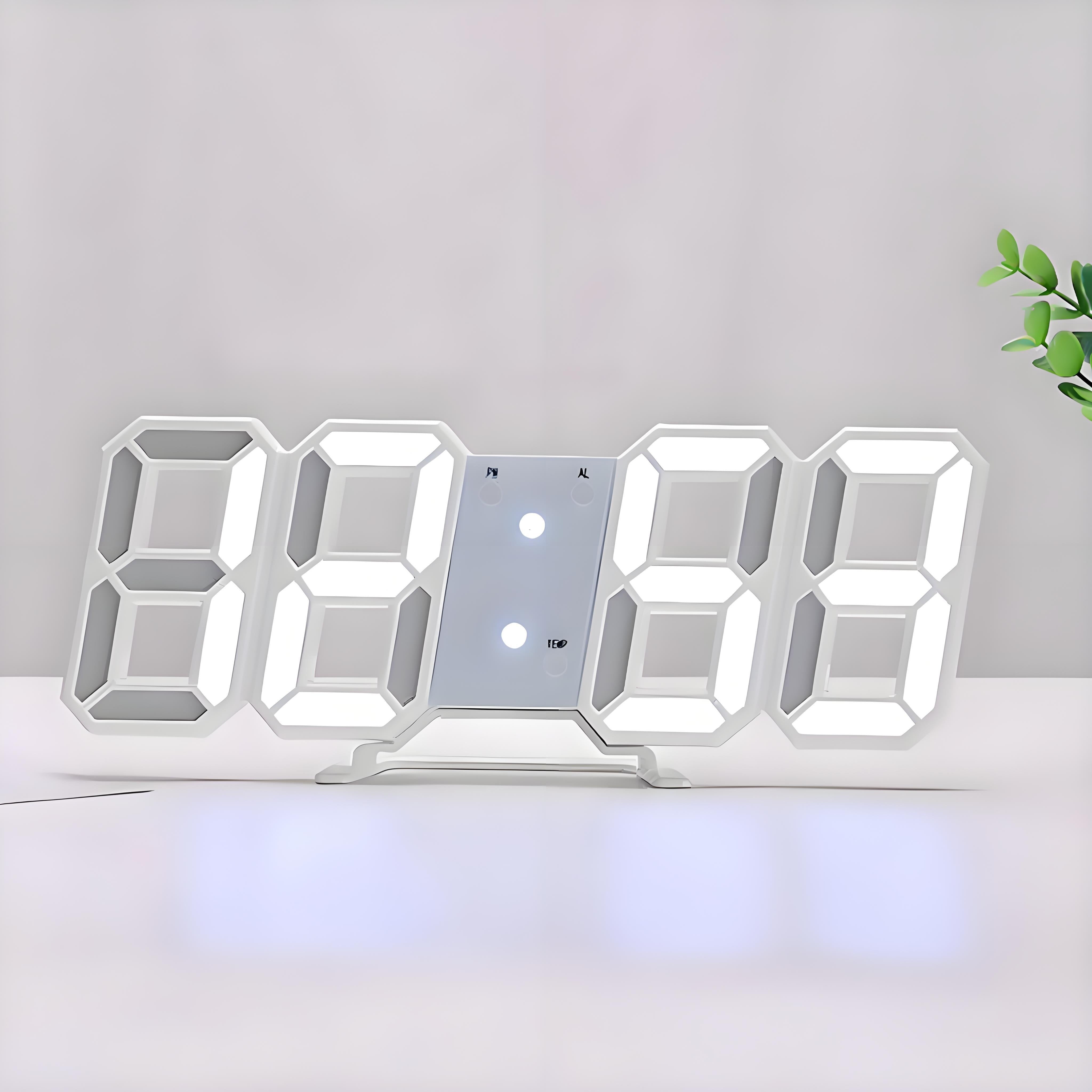 DigiTime - LED 3D Digital Clock with Calendar & Temperature Display