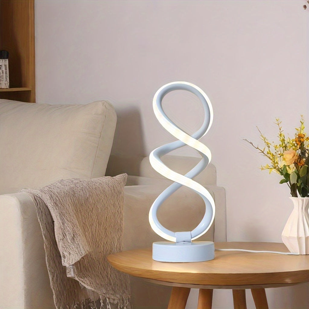 SpiraLux - Modern Spiral Table Lamp with Three Color Settings