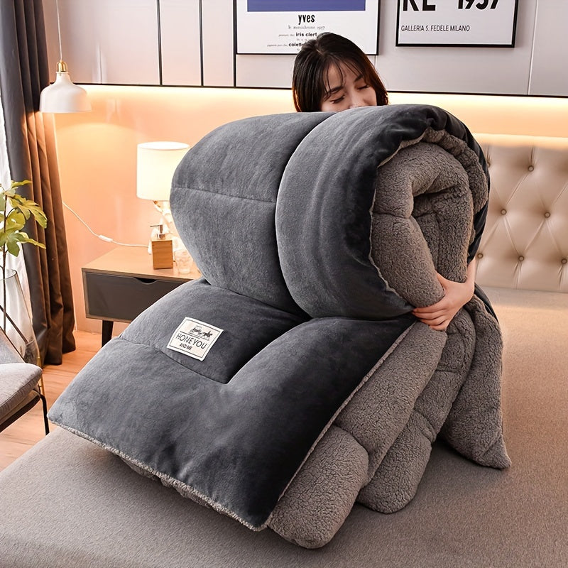 Coperta in pile Sherpa doppia faccia - Spessa, calda e morbida per tutte le stagioni - Perfetta per divano, letto, ufficio e viaggi