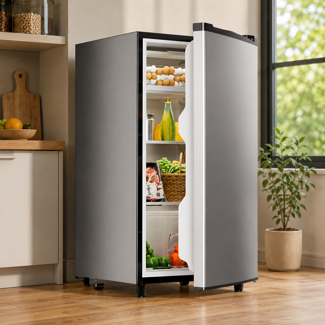 Mini frigorifero per raffreddamento e conservazione bevande in cucina e casa