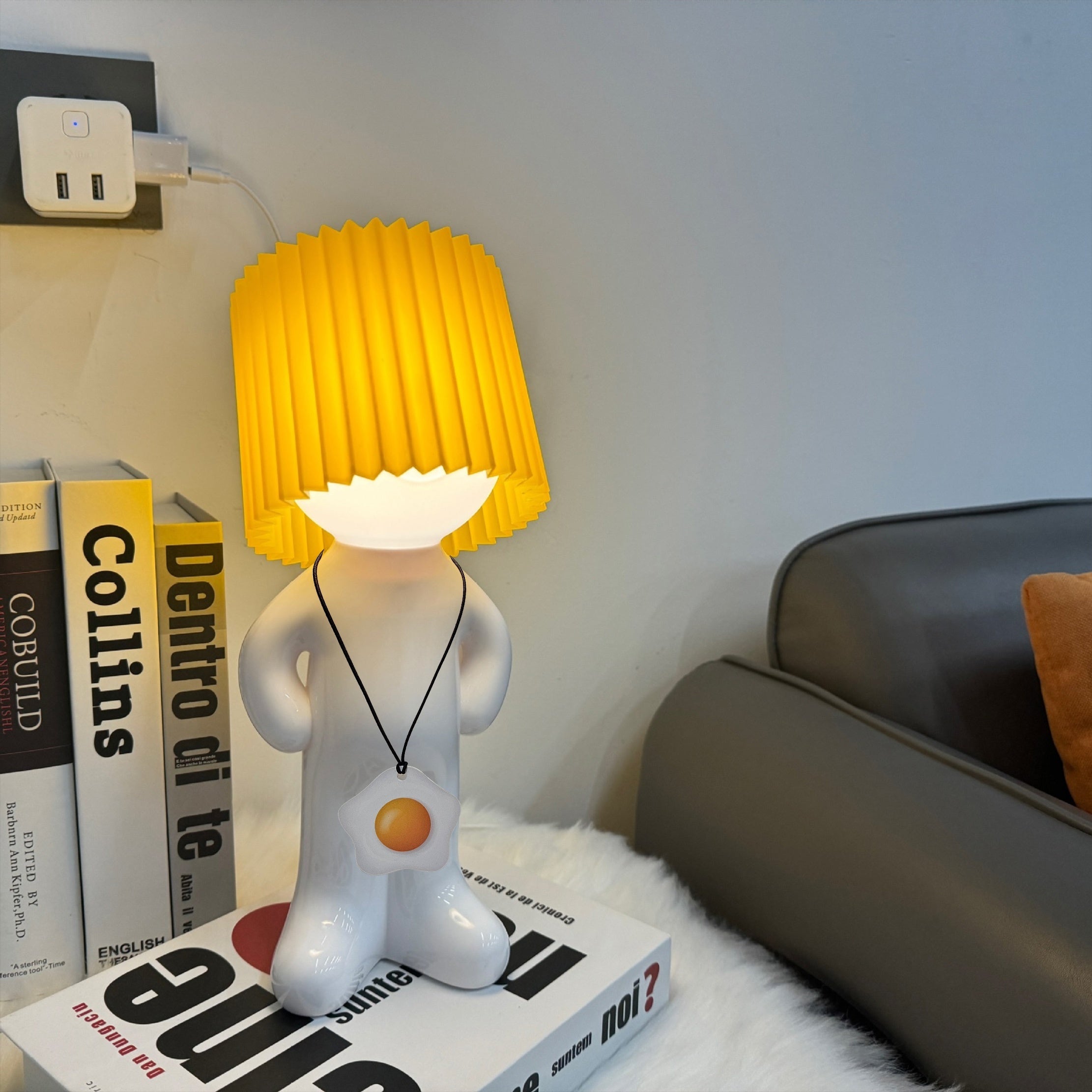 GlowCraft - Candeeiro de Mesa Regulável em Acrílico com Iluminação LED e Controlo por Botão Pressão