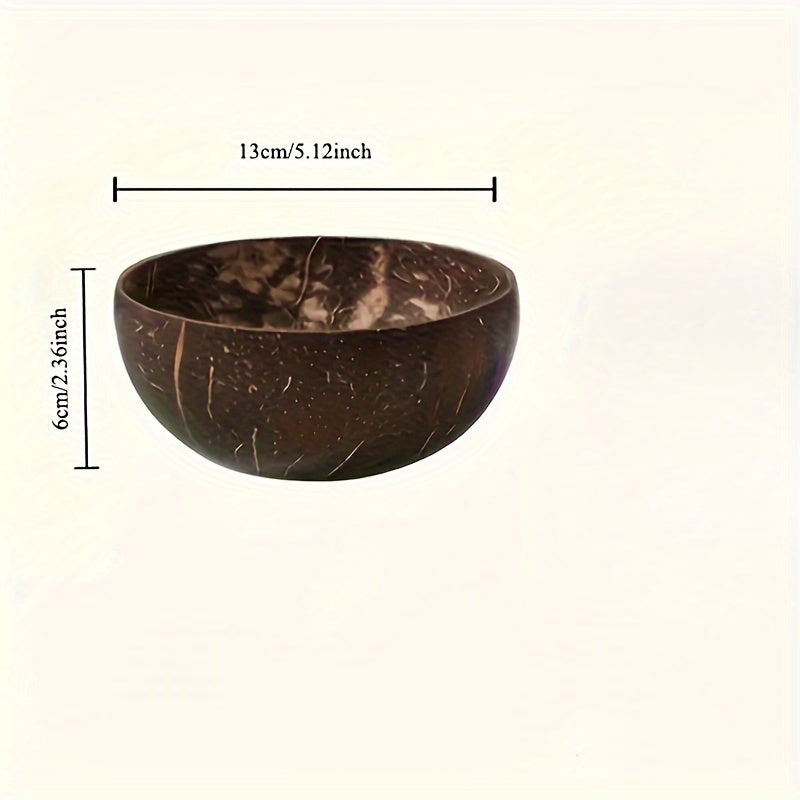 CocoServe - 3-piece Coconut Shell Bowl Set with Spoons