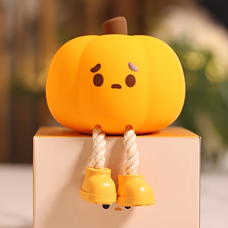 PumpkinGlow - Lampada Notturna a LED a Forma di Zucca Ricaricabile USB