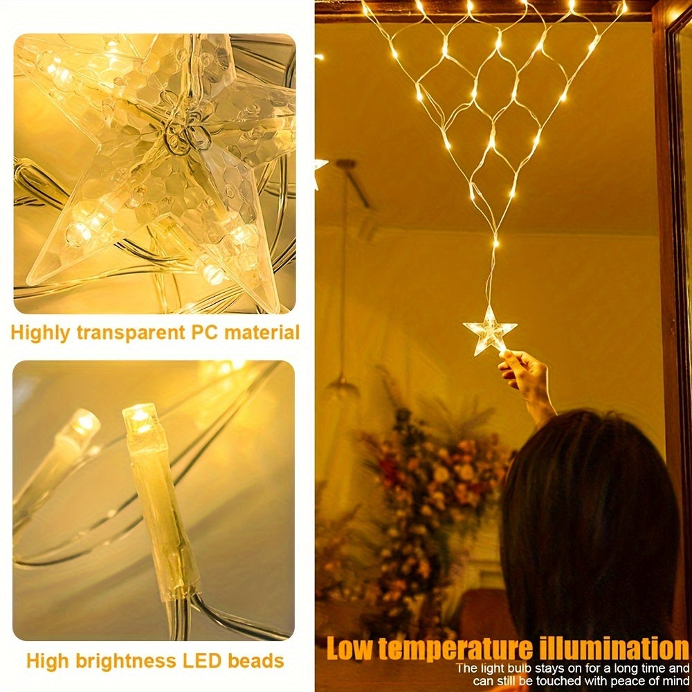 SolarTwinkle - Iluminación ambiental de 162 LED con batería solar extraíble