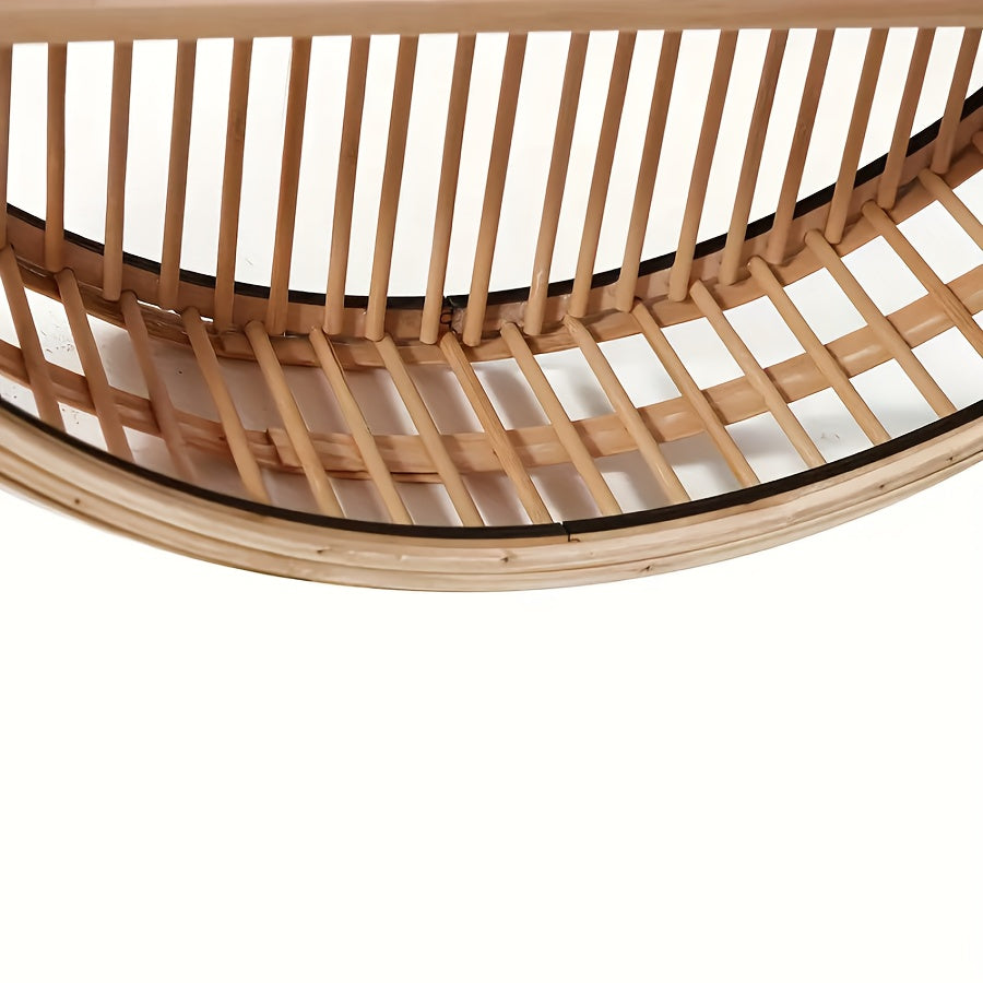 BambooShelf - Round Bamboo Wall Shelf - Retro Style Handmade