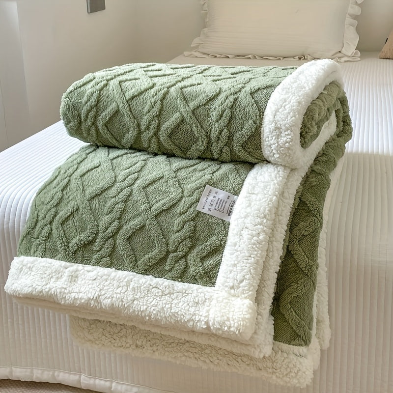 Coperta in pile reversibile a 1 pezzo - Coperta per divano più spessa per autunno e inverno, adatta per tutte le stagioni