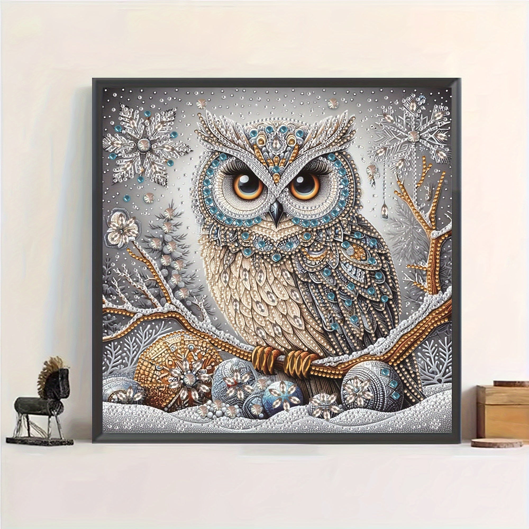 5D Owl Diamond Painting Set - DIY Special Crystal Drill, Handmade Art Gift, Unframed Canvas for Bedroom, Office, Living Room