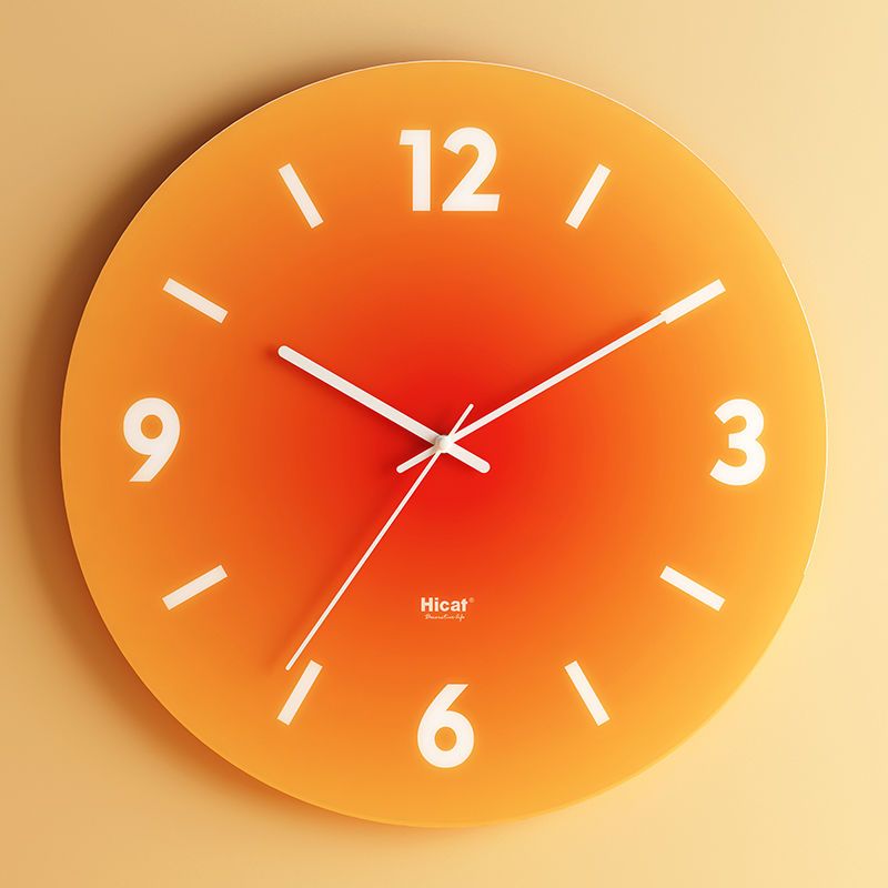 Reloj de pared de cristal lujoso