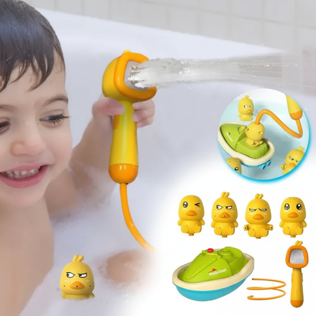 Brinquedo de Banho Pulverizador de Água Patinhos Interativos Cabeça de Chuveiro