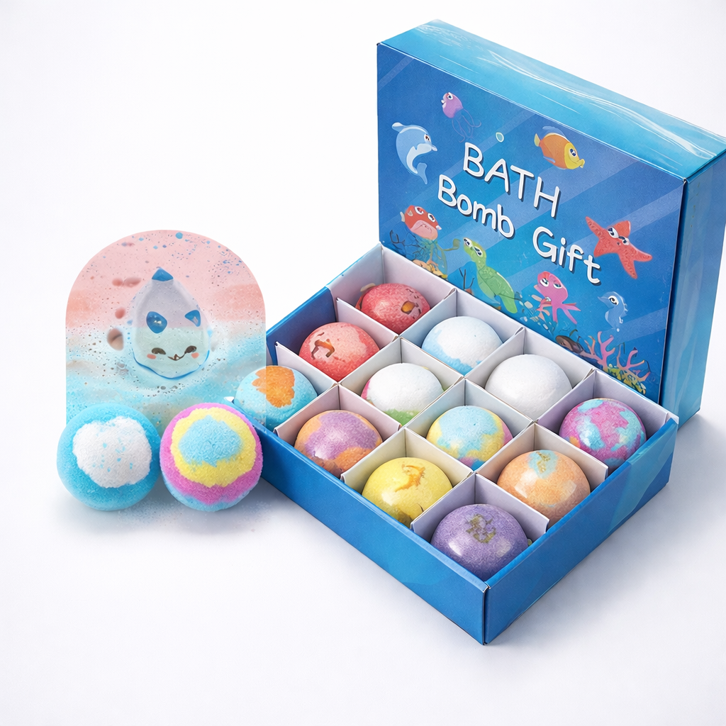 Bombe Bagno Bambini Set Colorate Profumate Sorpresa Gioco