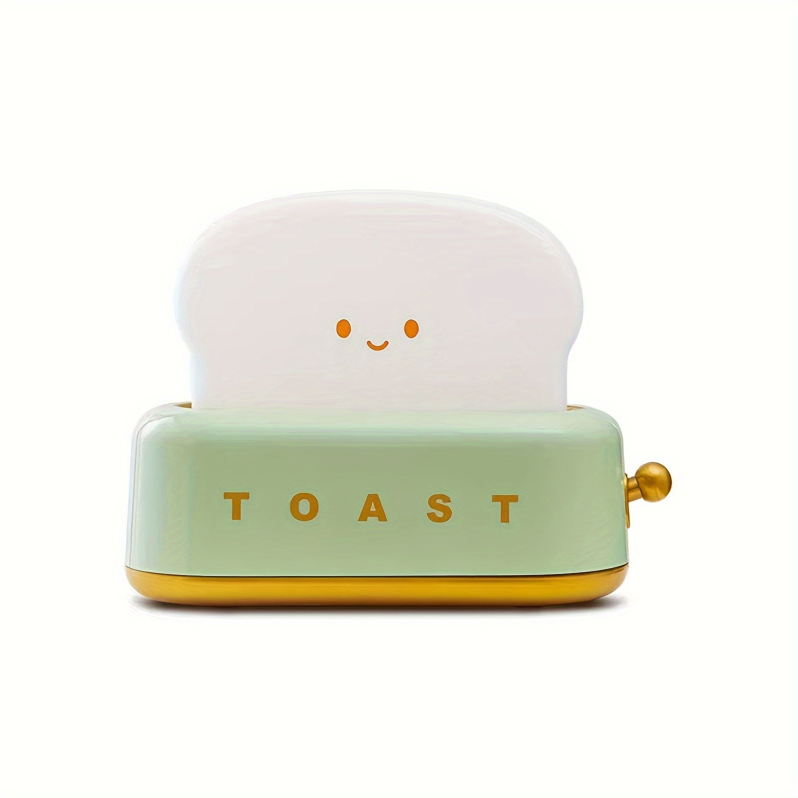 LumiToast - Cute USB Rechargeable LED Toaster Table Lamp, 3000K Warm Light