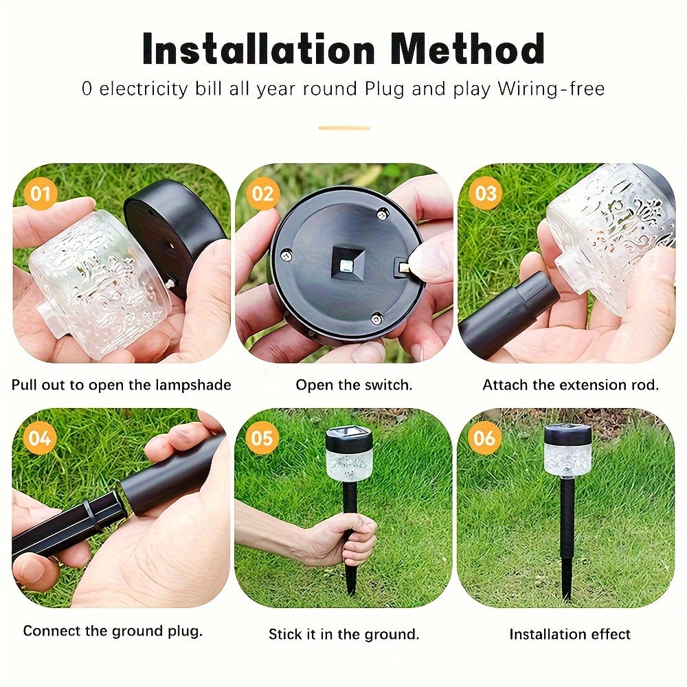 SolarGarden - 4-piece Solar Garden Lighting, Energy Efficient & Easy to Install