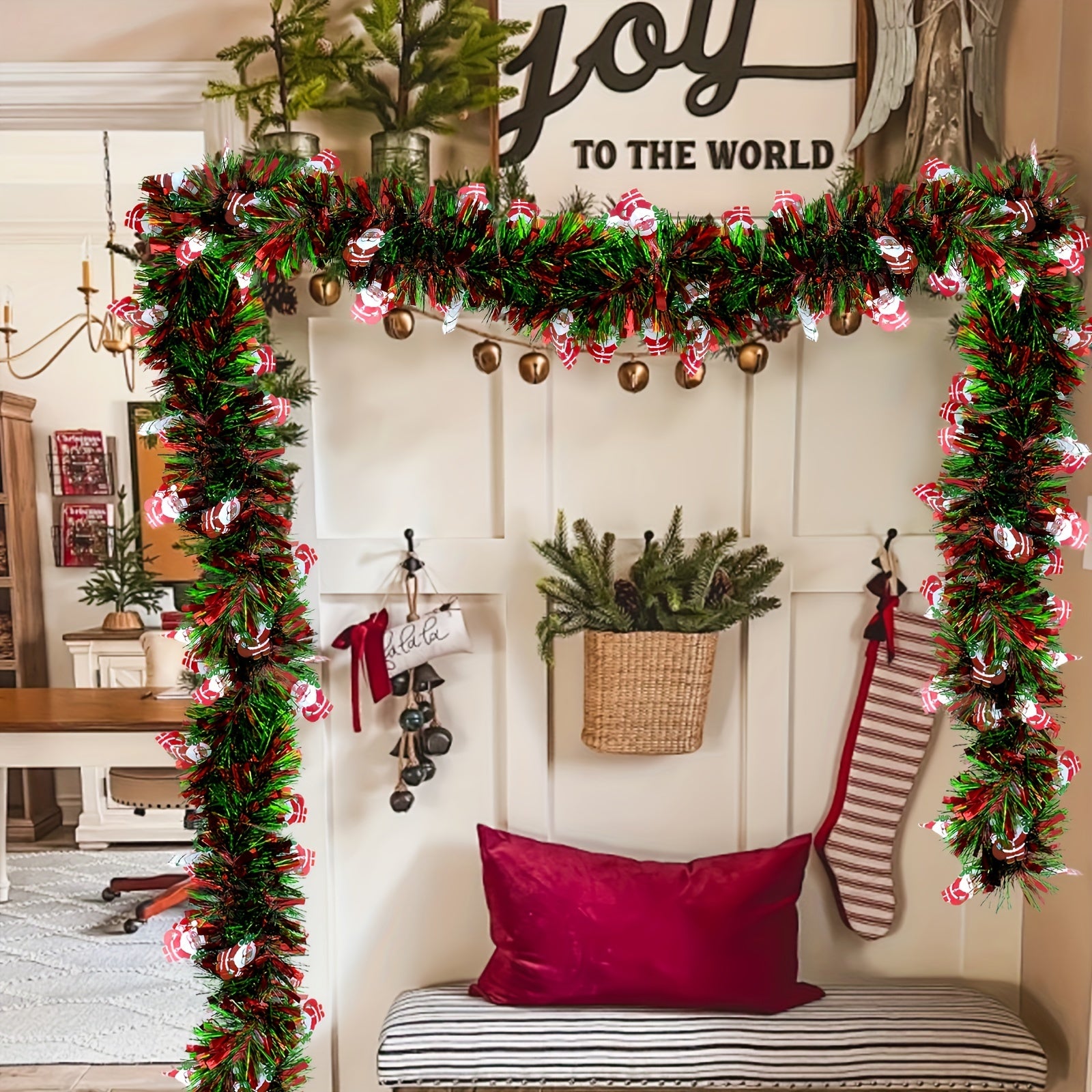 FestiveTinsel - Red and Green Metallic Garlands