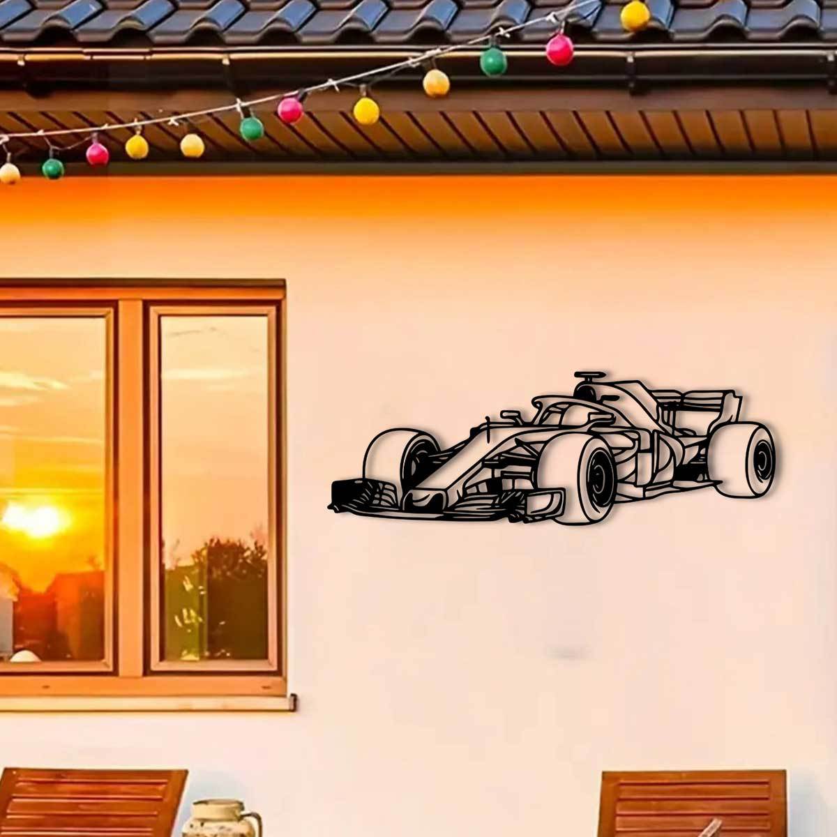 RaceSculpt - Formula Race Car Metal Wall Sculpture