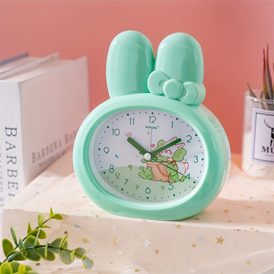BunnyTime - Cute Cartoon Rabbit Alarm Clock with Night Light