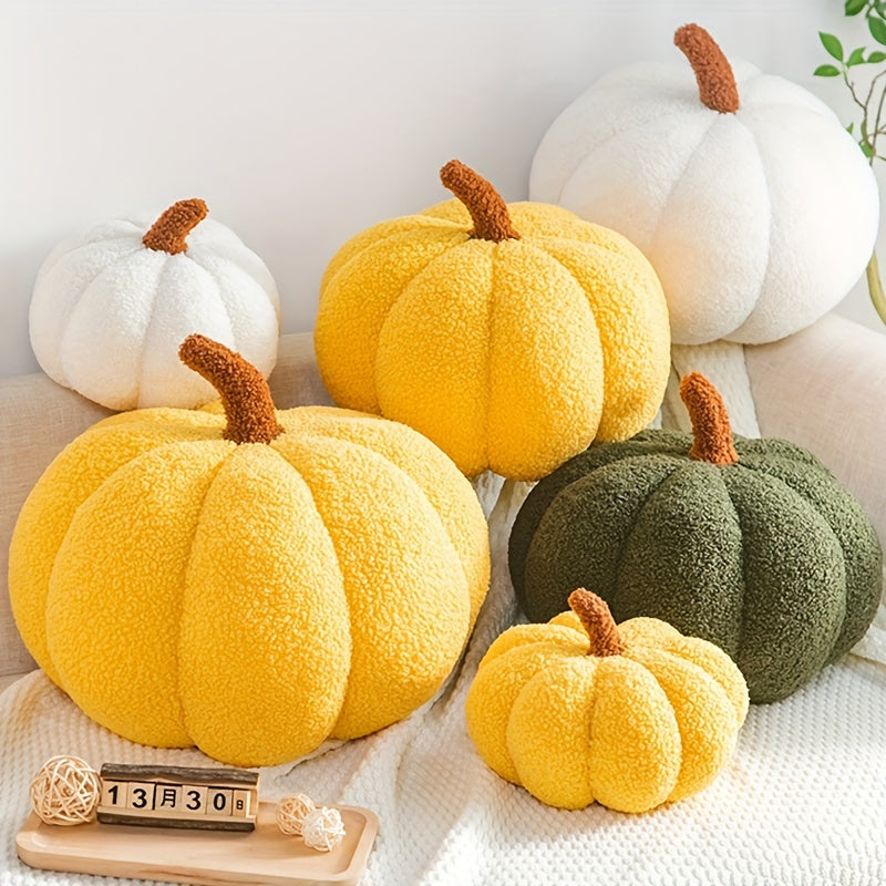 Almofada Abóbora Aconchegante - Decoração Suave e Colorida para o Halloween e Festas