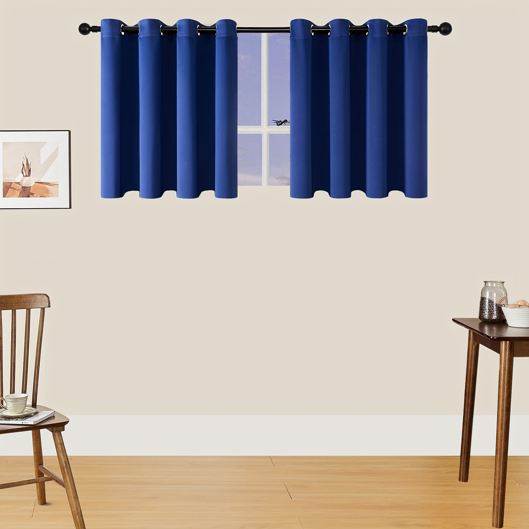 Verduisterende Gordijnen - 2 Stuks Moderne Polyester Gordijnen met Thermische Isolatie en Oogjes